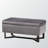 Velvet ottoman features silver-finished metal nailheads, 16.9'' H X 34.9'' W X 17.5'' D-387723766