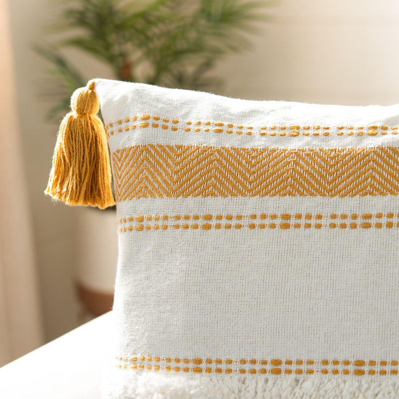 Polli Striped Cotton Throw Pillow