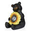 90D4D63D096F4CDC8C68CE988E11B888 Statue d'ours à énergie solaire avec tournesol à DEL pour la décoration extérieure de pelouse et de jardin, brun