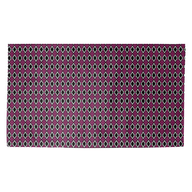 Tapis mauve à carreaux géométriques Avicia, Rectangle 5 pi 3 po x 7 pi 2 po