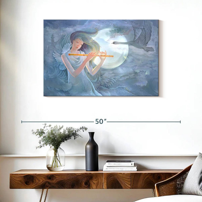 Abarca Flute Lady, 24" H x 36" W