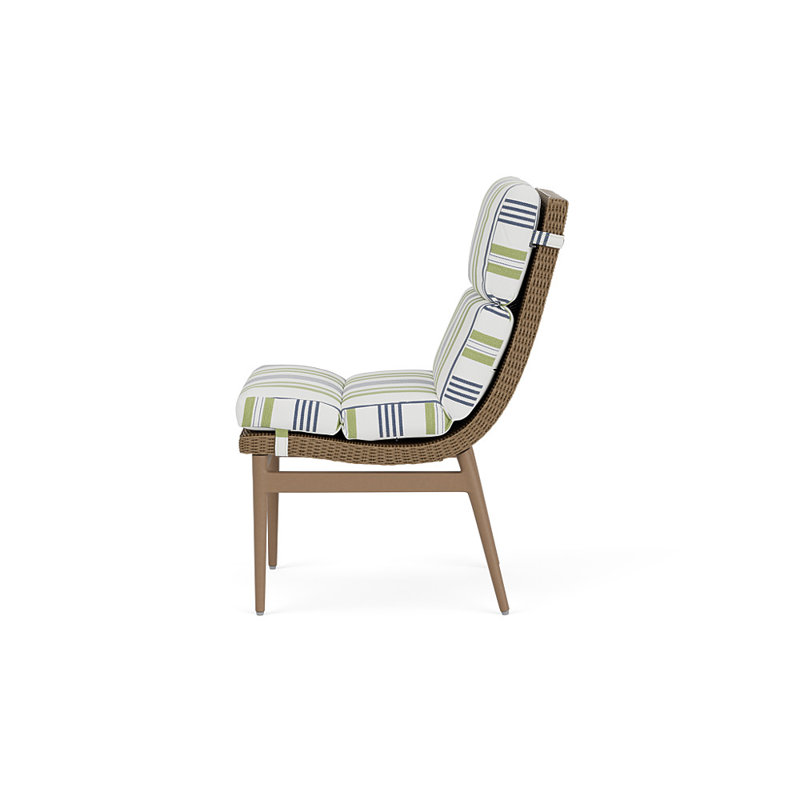 Cascade Outdoor Dining Side Chair, Berkely Hall Green, Fawn