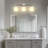17 In. 3-Light Chrome Vanity Light With Frosted Glass Shades, Modern Bathroom Wall Sconce For Vanity, Mirror