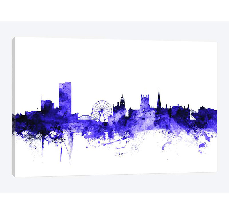 « sheffield, england horizon » par michael tompsett, reproduction d’impression sur toile tendue, H 12 po x l 18 po x P 1,5 po