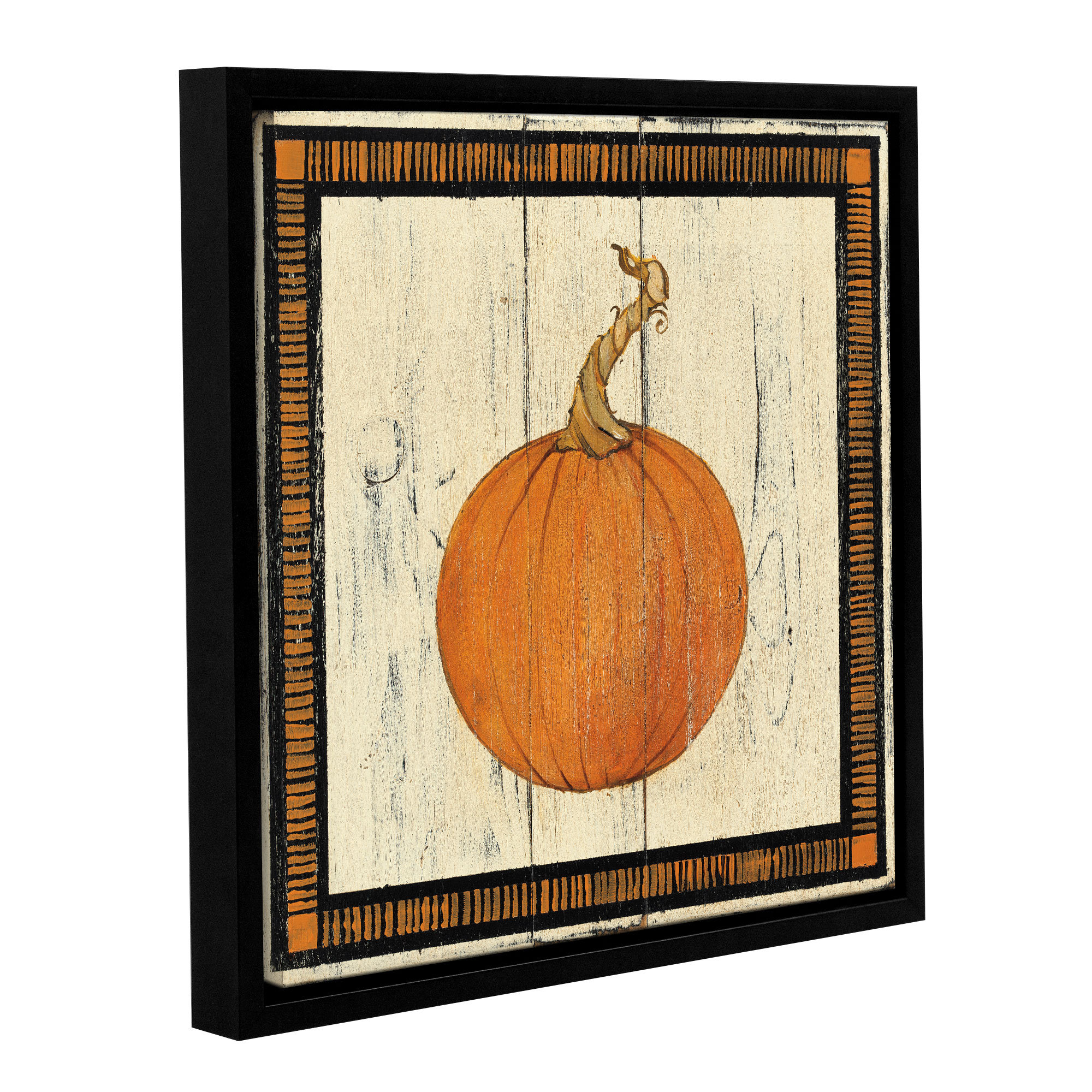 Gracie Oaks Polka Dot Pumpkin II Framed Painting Print on Wrapped ...