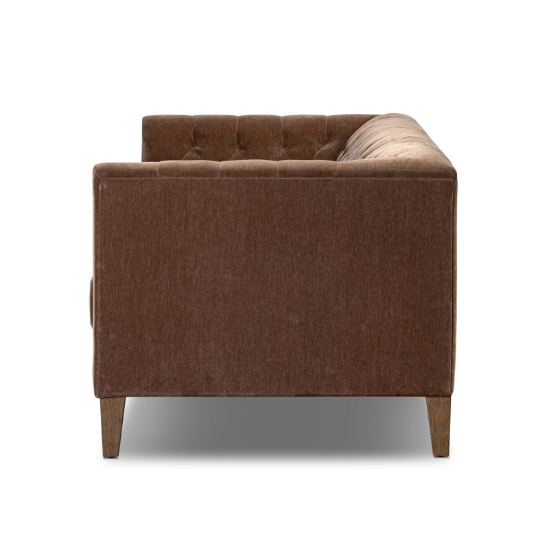 THURSTON SOFA-96"-DAKOTA WARM TAUPE, Amici Tobacco Velvet
