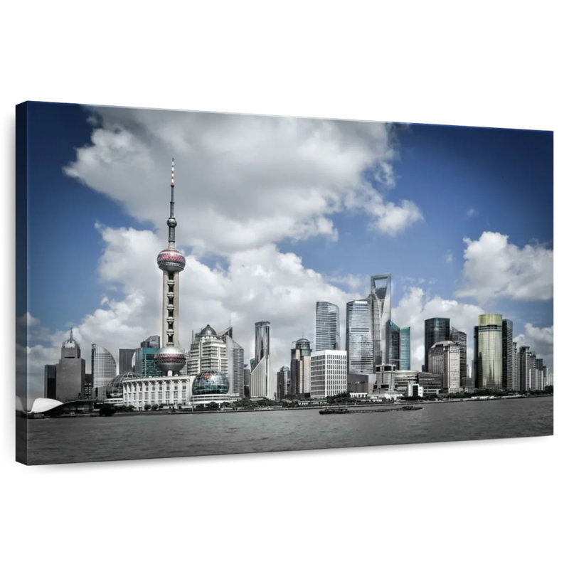 Pudong Island Shanghai, 16" H x 24" W