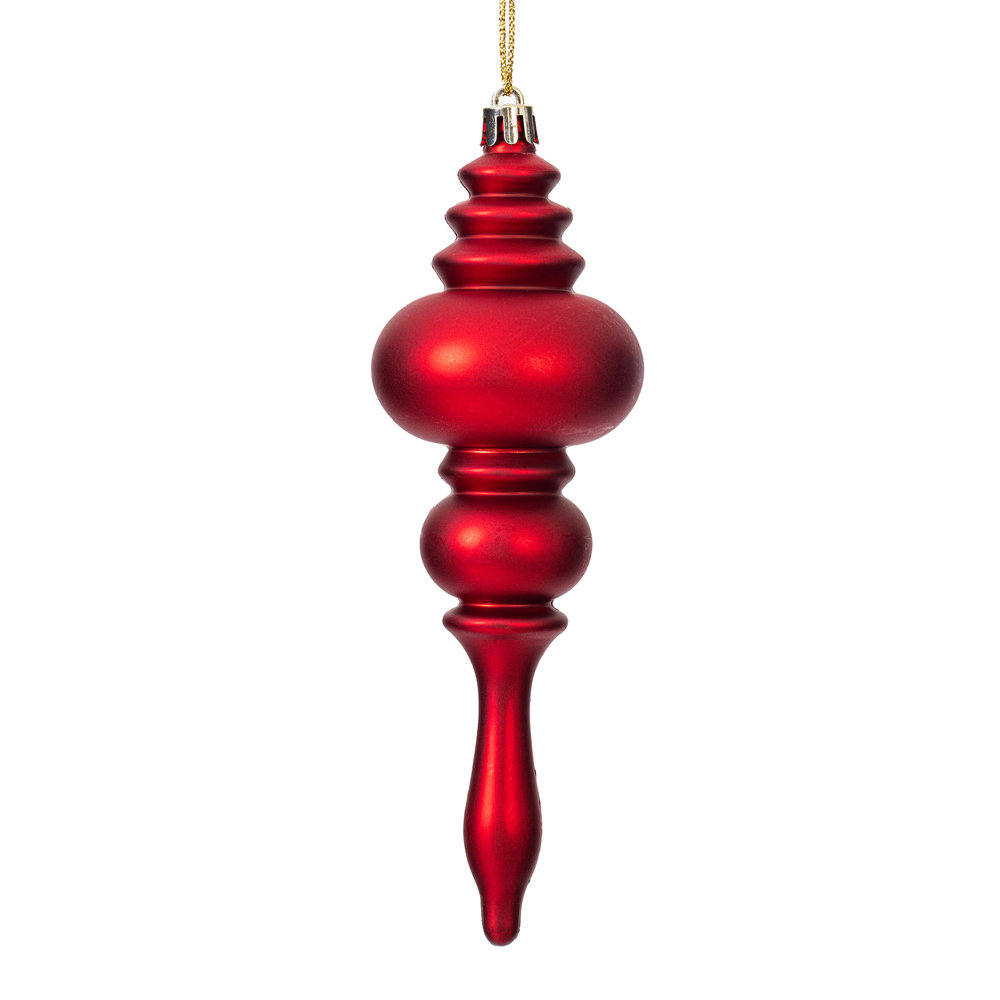 7" Finial Ornament 8/Pk, Baby Blue
