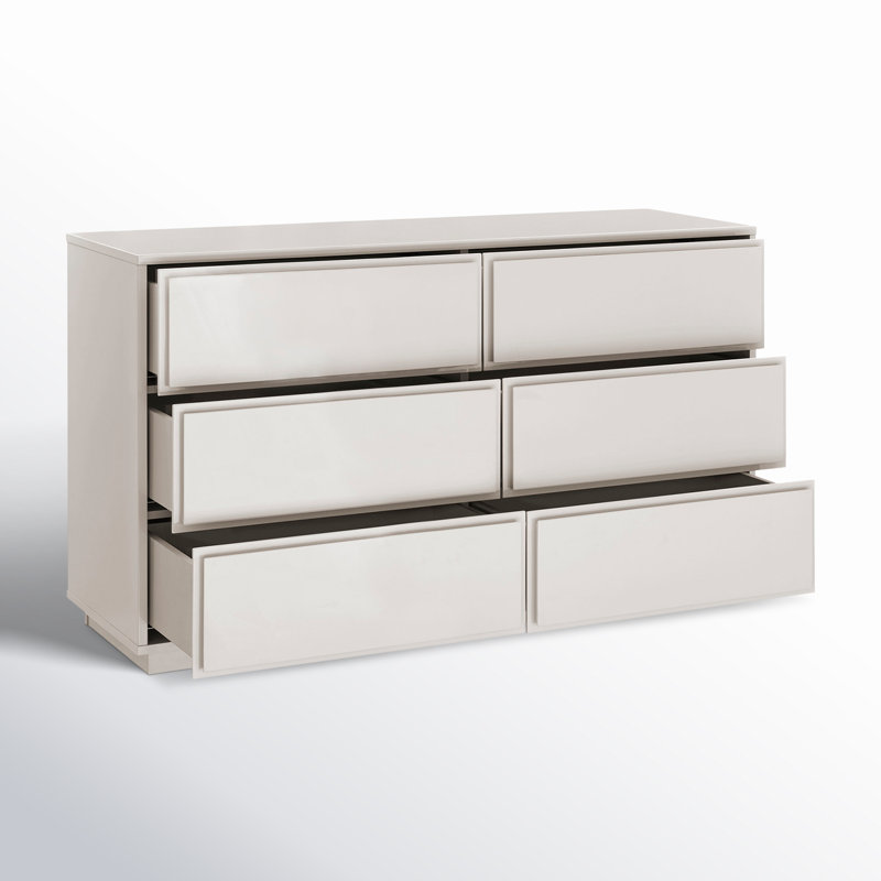 Carson Fully Assembled 6-Drawer Sideboard, Gray