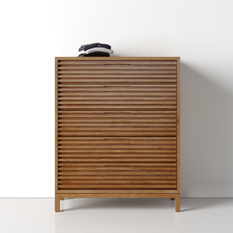 Finnian 38'' W 5 - Drawer Dresser, Walnut