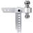 Alu Adjustable Trailer Drop Hitch,2Inch Receiver,8 Inch Adjustable