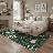 Novara Floral Modern  Machine Washable Green / White Indoor Area Rug with Non-Slip Backing-1659848059