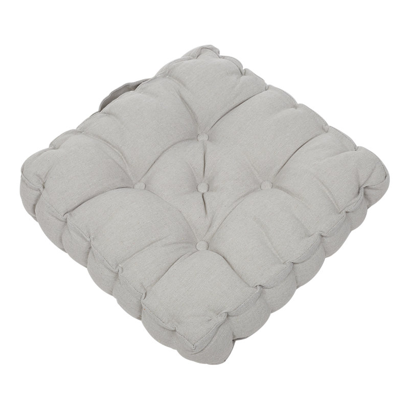 Square Chair Cushion with Handle, Beige
