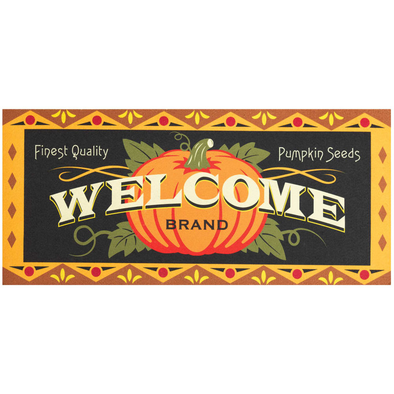 Doormat Insert Welcome Pumpkin 22x10