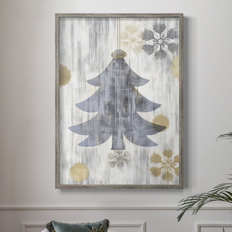 Christmas Holiday Art CCCVII Framed Print - Solid Wood, 11" H x 9" W