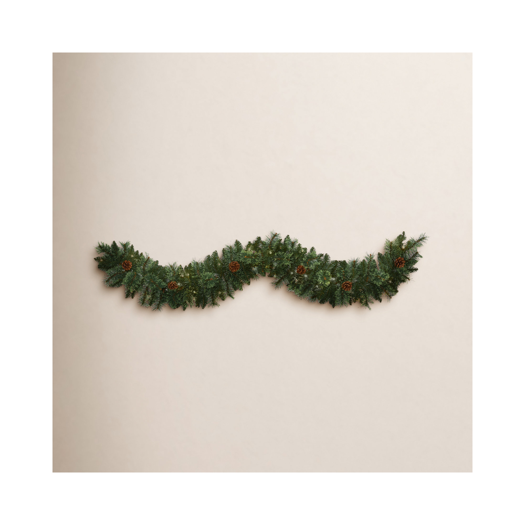 7'' in. Lighted Faux Garland