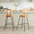 Upholstered Counter Stool with Metal Frame-96003262