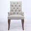 Chaise d'appoint rembourrée avec pieds courbés-343496352