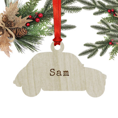 Personalized Laser Engraved Christmas Hanging Figurine Ornament