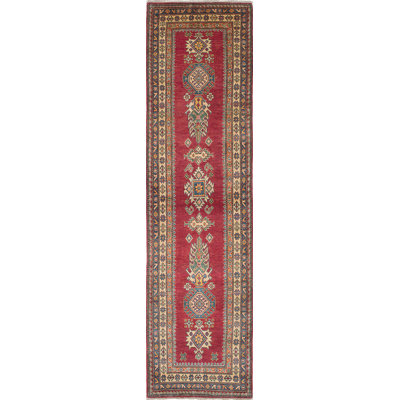 Tapis de couloir unique en laine noué à la main style uzbek Gazni des années 2010 de 2 pi 9 po x 10 pi 5 po Kaleb
