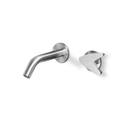 Acquaco Linki Arrow Wall Mount Two-Hole Single Handle Bathroom Lavatory Faucet with 5'' Spout Reach