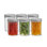 Pots Mason à large ouverture avec couvercles, étiquettes et mesures hermétiques Brightware - 16 oz - ensemble de 6
