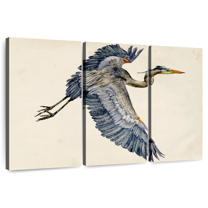 Brampt Blue Heron Rendering IV, 28" H x 45" W
