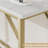 Narrow Console Table With Charging Station, Gold & White Sofa Table For Living Room, Behind Couch Table With 2 Outlets & 2 USB Ports, Entryway Hallway Table