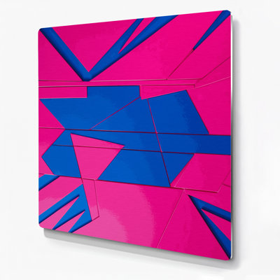 Hard Edge 81 Pink Metal Wall Art
