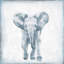 «The Elephant Walk», reproduction sur toile tendue-2055944100
