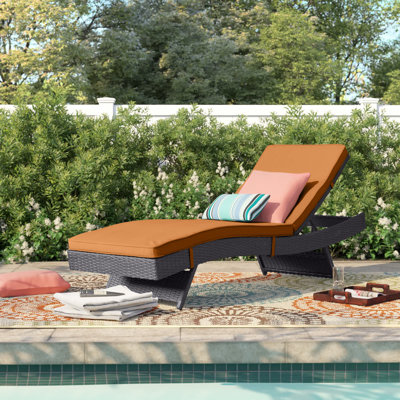 Convene Wicker Rattan Outdoor Patio Chaise Lounge Chair by Modway