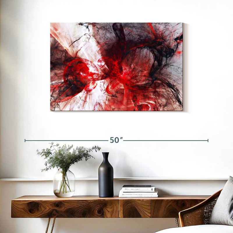 Avery Vampire Blood Abstract, 24" H x 36" W