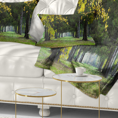 Coussin lombaire paysage d'automne