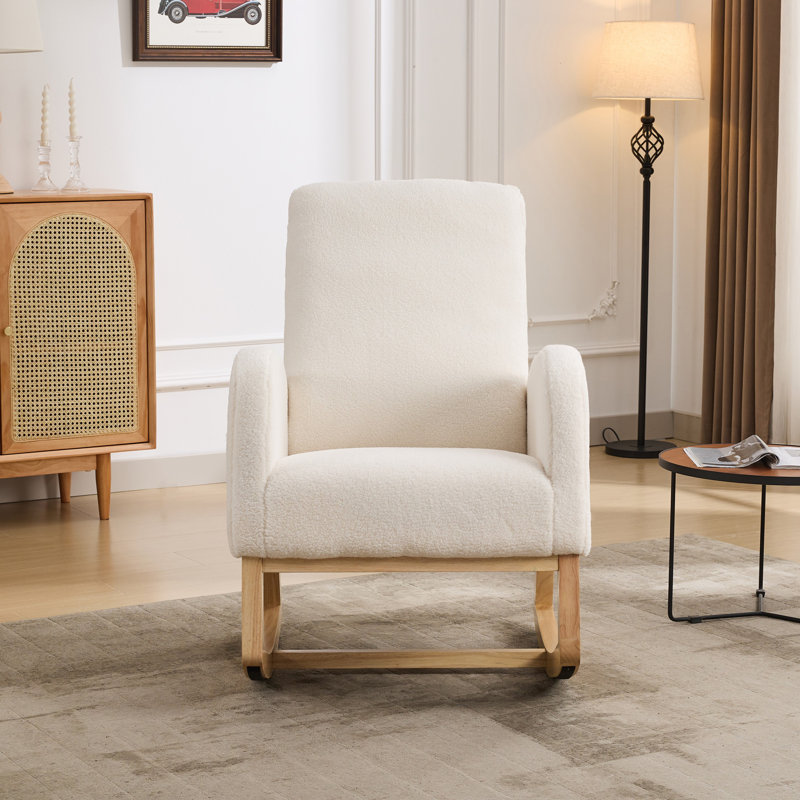 Chaise berçante Vennie, Moutarde bouclée
