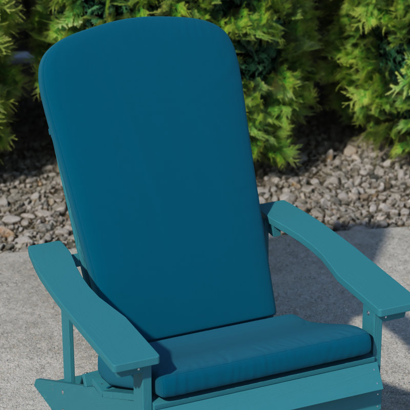 McEwensville All-Weather High Back Adirondack Chair Cushions, Teal