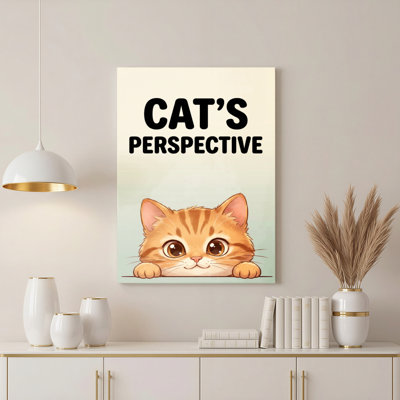 Chats, perspective, chaton mignon, impression sur toile tendue, reproduction d'art sur toile