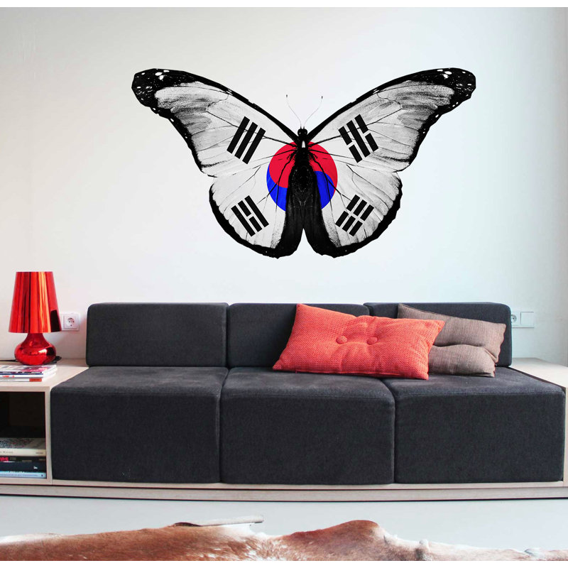 Adhésif décoratif papillon, H 46 po x l 83 po