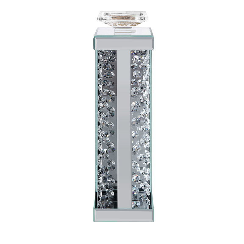 Bougeoir en verre Priston, H 13 po x l 4 po x P 4 po