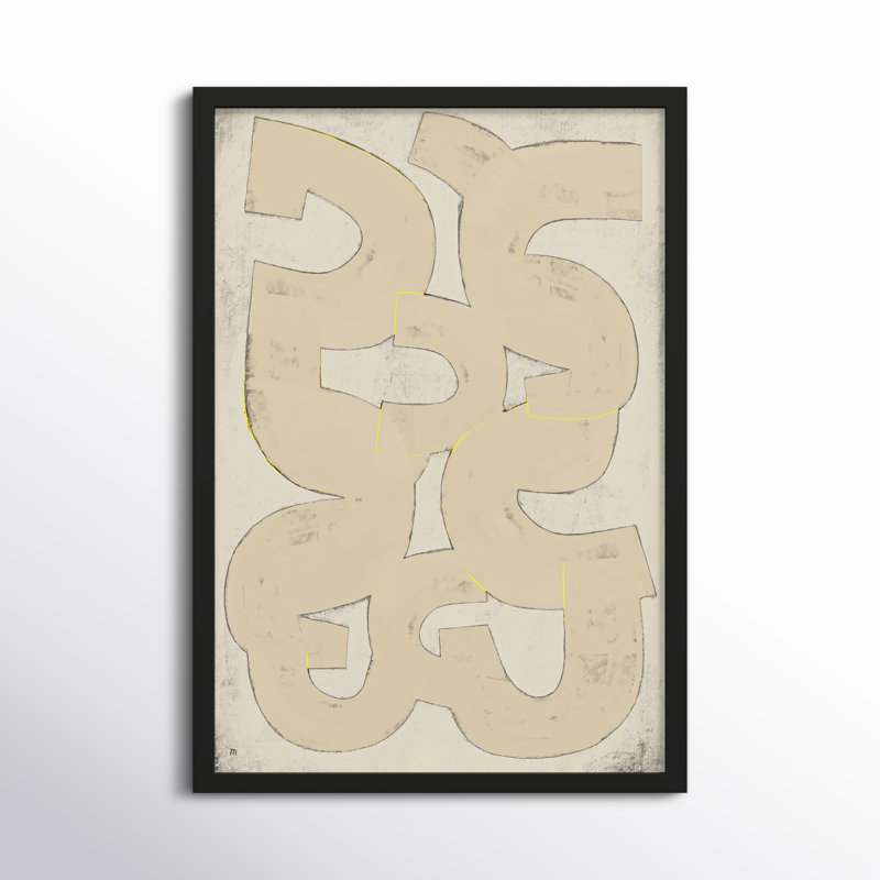 Drawing 2 Painting by StudioM, 38" H x 26.5" W x 1.25" D, Black Framed