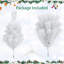 Arbre de Noël artificiel blanc 2 pi avec support en plastique, arbre de Noël de table pour la décoration intérieure et extérieure des Fêtes