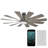 Windflower 12 - Blade Windmill Smart Ceiling Fan with Wall Control and LED Light Kit Included, Works With Alexa and iOS or Android App-32650335-32650334