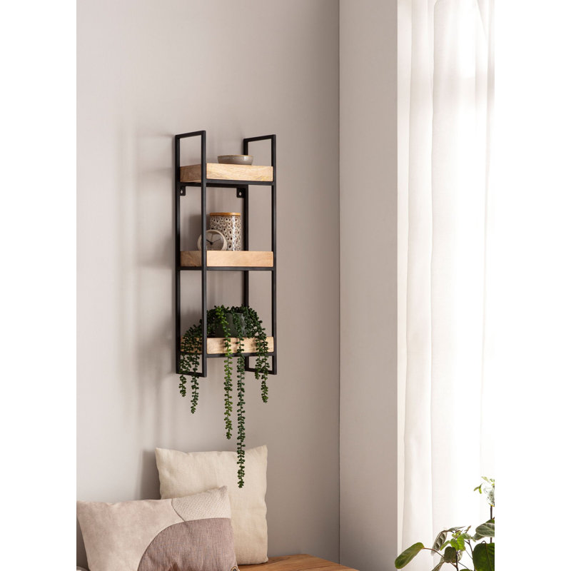 Rusin 3 Piece Mango Solid Wood Floating Shelf
