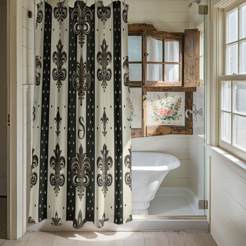 Rideau de douche Damask Grandeur - Premium, H 74 po x l 71 po