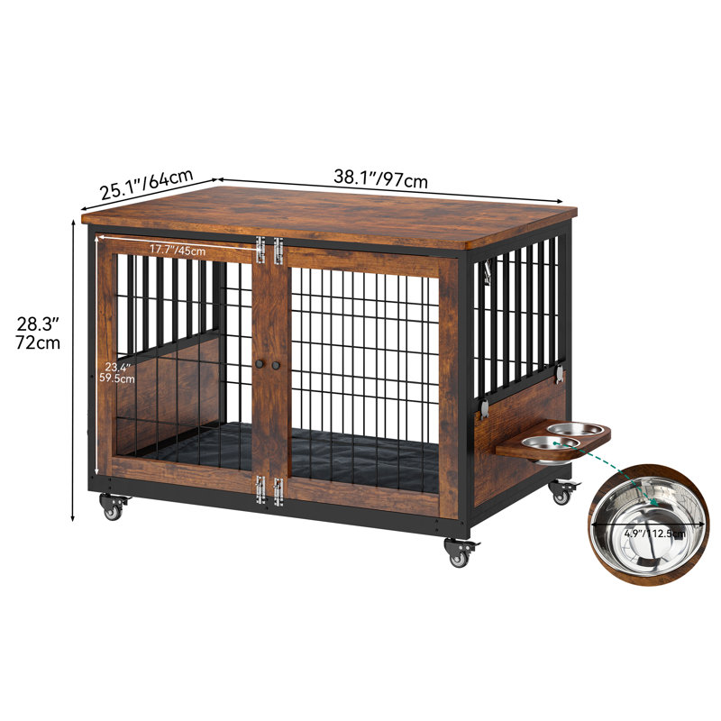 Archie & Oscar rolling cage furniture, Moyen (H 28,3 po x l 38,1 po x P 25,1 po)
