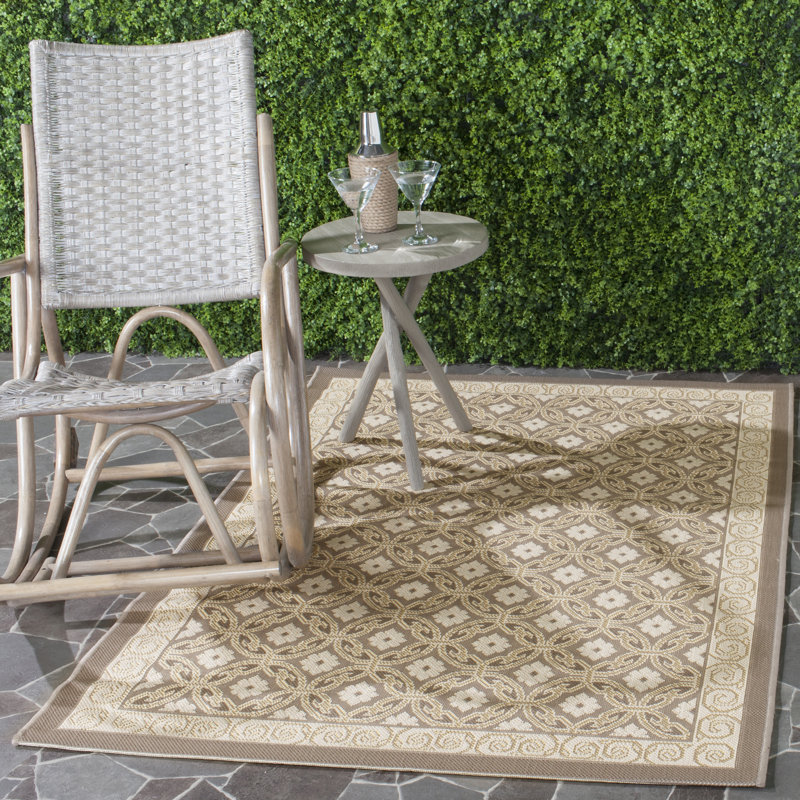 Mclain Oriental Hand Woven Indoor / Outdoor Area Rug, Rectangle 122 x 170 cm