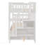Lit superposé simple au-dessus de simple avec lit gigogne simple pour chambre à coucher, adultes, blanc Stairway-2040910684