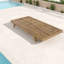 Chaise longue de patio réglable en bois d'acacia, design rustique pour jardin et piscine