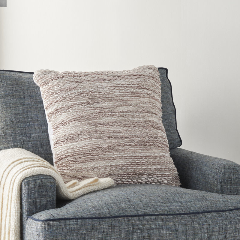  Square Pillow Cover & Insert, 26" x 26", Blush