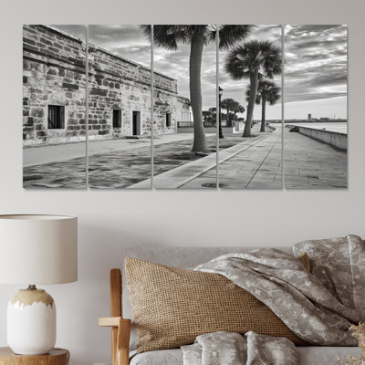 «Black and White Florida Sunshines State I», reproduction sur toile 5 pièces
