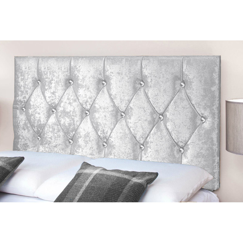 Upholstered Headboard, Super King (6'), Silver